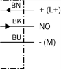 Picture of Ind.andur IME, M12, Sn=4mm, Unshielded, PNP-NO, kere 44mm, 2m kaabel 3-juhet, SICK